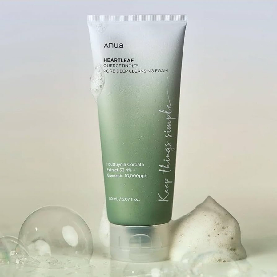 Anua – Heartleaf Quercetinol Pore Deep Cleansing Foam 150ml | Jabón con Ácido salicílico