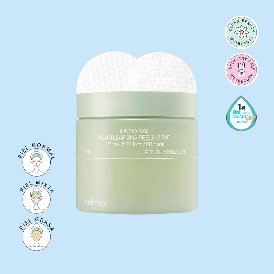 Celimax - JI WOO GAE Heartleaf BHA Peeling Pad  60pza | Pads Exfoliantes