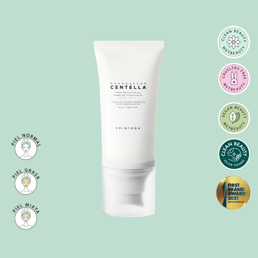 Skin1004 - Madagascar Centella Tone Brightening Tone-Up Sunscreen 50ml | Protector Solar